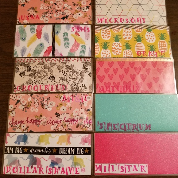 12 Laminated Cash Envelopes ♡ - Picture 3 of 4